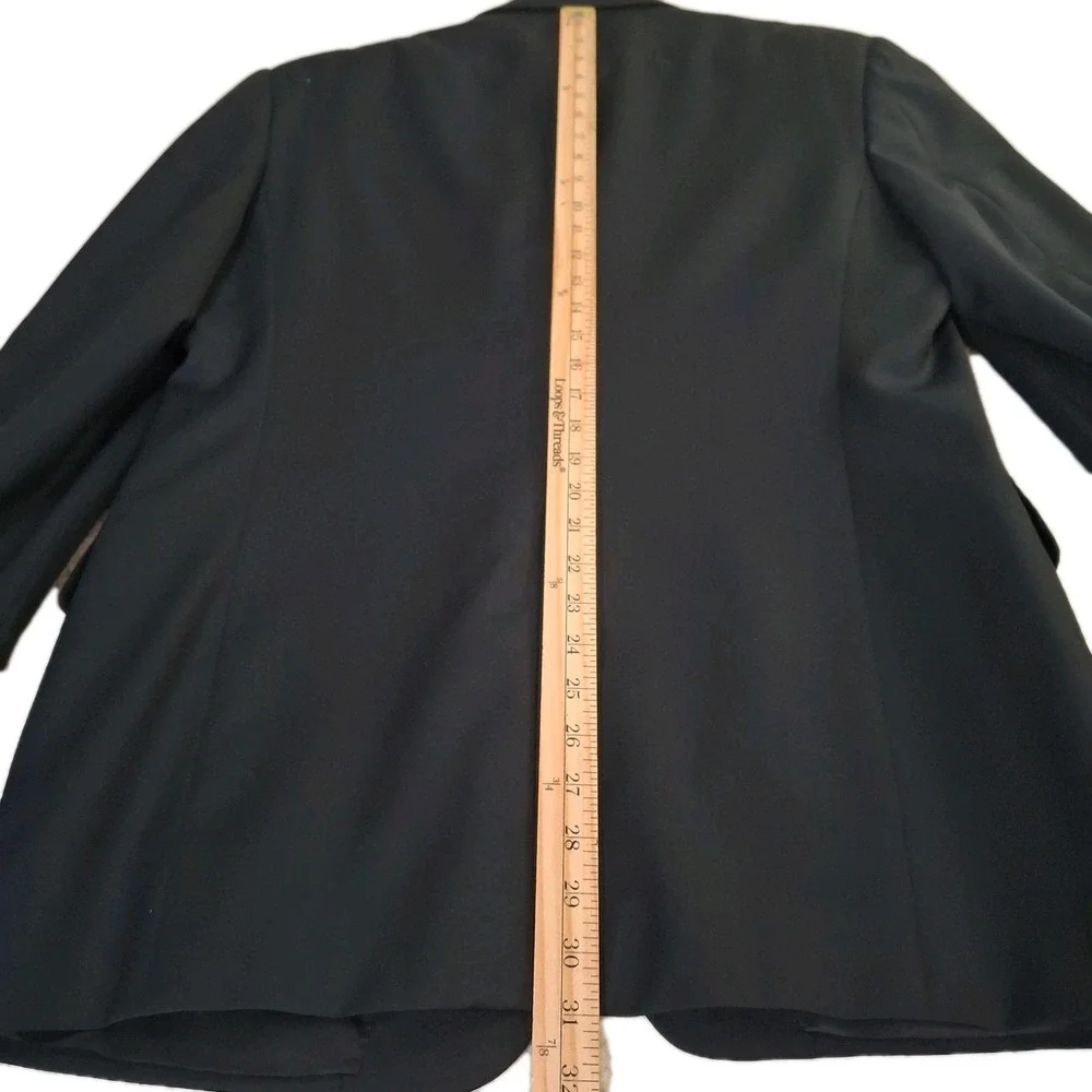 Canali Blazer Mens 52R Black 100% Wool Sport Coat Gold Buttons Made Italy